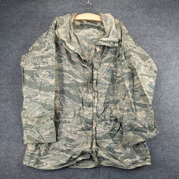 U.S. Army Improved Rainsuit Parka Jacket Mens Size M Green Digital Camo - Picture 2 of 15